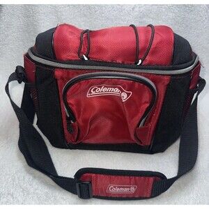 Coleman Soft Sided Cooler With Liner Front Pocket And Two Netted Pockets W/Strap